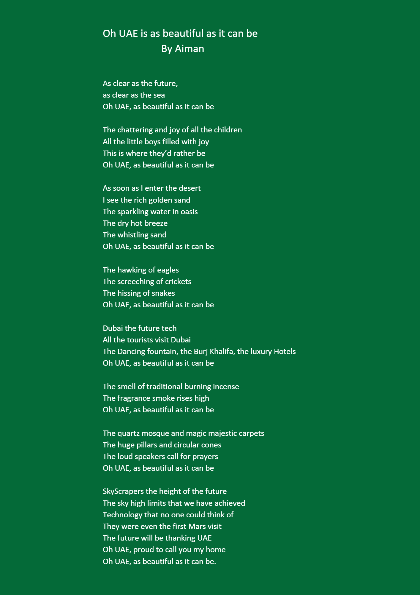 ISP Poetry Competition Winners ISP Poetry Competition Winners